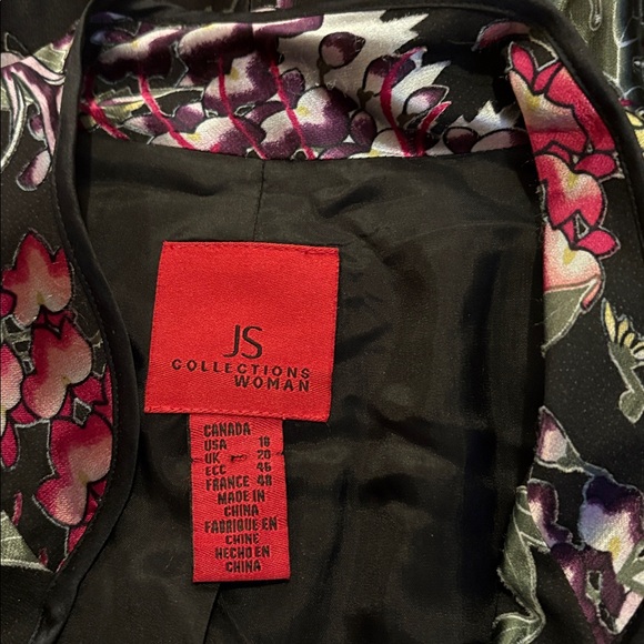 JS Collection Floral Black Jacket - Picture 11 of 11
